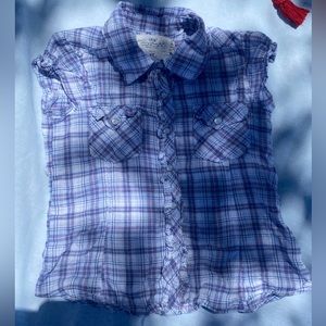 Girls Plaid Button up Blouse